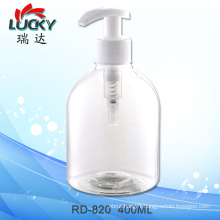 Bouteille Pet plastique bouteille/transparente 400ml avec pompe Spray